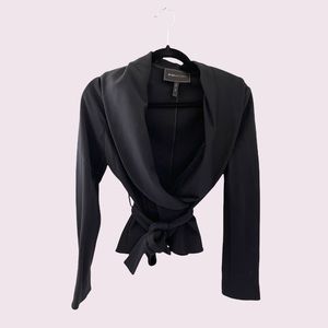BCBG fitted wrap blazer